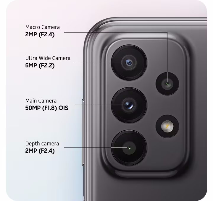 دوربین گوشی موبایل سامسونگ مدل Galaxy A23 دو سیم کارت 